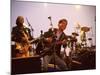 Paul Simon Performing with Band Musicians-null-Mounted Premium Photographic Print