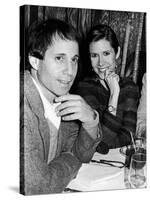 Paul Simon with Girlfriend, Carrie Fisher, at Party for Fisher's Dad, Singer Eddie Fisher-David Mcgough-Stretched Canvas