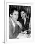 Paul Simon with Girlfriend, Carrie Fisher, at Party for Fisher's Dad, Singer Eddie Fisher-David Mcgough-Framed Premium Photographic Print