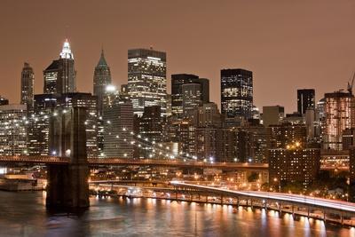Brooklyn Bridge and Manhattan Skyline, New York City