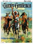 "Indians on Horseback," Country Gentleman Cover, November 1, 1929-Paul Strayer-Mounted Giclee Print