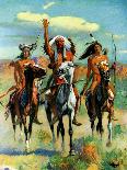 "Indians on Horseback," Country Gentleman Cover, November 1, 1929-Paul Strayer-Giclee Print