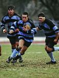 Rugby Players in Action, Paris, France-Paul Sutton-Photographic Print