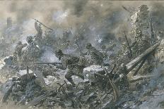 French Counter-Attack at Village of Vaux Near Verdun, 1916-Paul Thiriat-Art Print