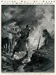 French Soldier Fights Off German Attack, Craonne-Paul Thiriat-Art Print