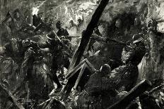 French Counter-Attack at Village of Vaux Near Verdun, 1916-Paul Thiriat-Framed Art Print
