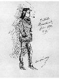 Self Portrait as a Soldier, 1870-71 (Pen and Ink on Paper)-Paul Verlaine-Giclee Print