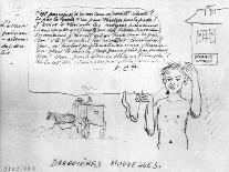 Handwritten Pages from "Romances Sans Paroles" with Crossed out Dedication to Arthur Rimbaud, 1873-Paul Verlaine-Giclee Print