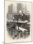 Paul Verlaine French Writer Writing at a Cafe Table-null-Mounted Art Print