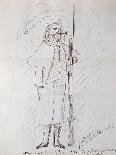 Self Portrait as a Soldier, 1870-71 (Pen and Ink on Paper)-Paul Verlaine-Giclee Print