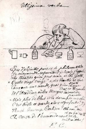 Ultissima Verba, Drawing of Arthur Rimbaud