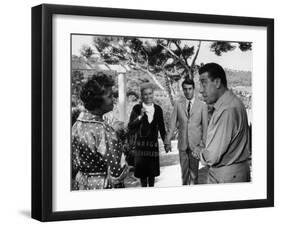 Paulette Dubost, Fernandel, Marie Dubois and Franck Fernandel: L'Âge Ingrat, 1964-Marcel Dole-Framed Premium Photographic Print