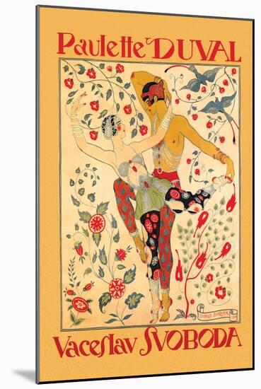 Paulette Duval and Vaceslv Svoboda Dance-Georges Barbier-Mounted Art Print