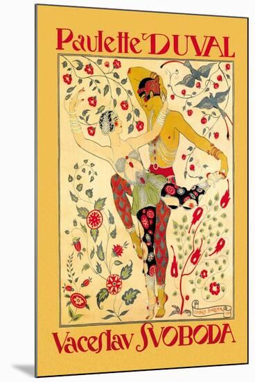 Paulette Duval and Vaceslv Svoboda Dance-Georges Barbier-Mounted Art Print