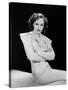 Paulette Goddard (b/w photo)-null-Stretched Canvas