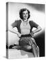 Paulette Goddard (b/w photo)-null-Stretched Canvas