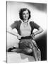 Paulette Goddard (b/w photo)-null-Stretched Canvas