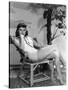 Paulette Goddard (b/w photo)-null-Stretched Canvas