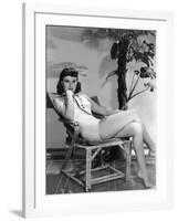 Paulette Goddard (b/w photo)-null-Framed Photo