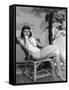 Paulette Goddard (b/w photo)-null-Framed Stretched Canvas