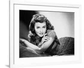 Paulette Goddard (b/w photo)-null-Framed Photo