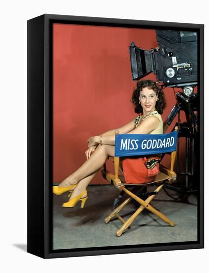 Paulette Goddard, c.1940-null-Framed Stretched Canvas