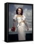 PAULETTE GODDARD in the 40's (photo)-null-Framed Stretched Canvas