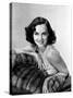 Paulette Goddard with Fur Coat-null-Stretched Canvas