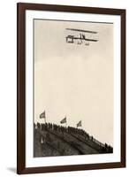 Paulhan in a Farman Biplane Makes a Record Altitude of 4,165 Feet, Los Angeles, 1910-null-Framed Giclee Print