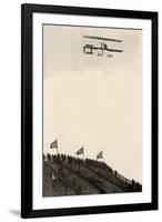 Paulhan in a Farman Biplane Makes a Record Altitude of 4,165 Feet, Los Angeles, 1910-null-Framed Giclee Print