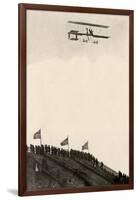 Paulhan in a Farman Biplane Makes a Record Altitude of 4,165 Feet, Los Angeles, 1910-null-Framed Giclee Print