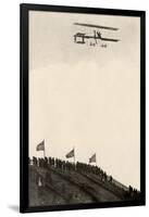 Paulhan in a Farman Biplane Makes a Record Altitude of 4,165 Feet, Los Angeles, 1910-null-Framed Giclee Print