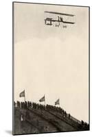 Paulhan in a Farman Biplane Makes a Record Altitude of 4,165 Feet, Los Angeles, 1910-null-Mounted Giclee Print