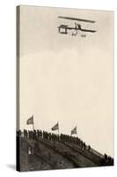 Paulhan in a Farman Biplane Makes a Record Altitude of 4,165 Feet, Los Angeles, 1910-null-Stretched Canvas