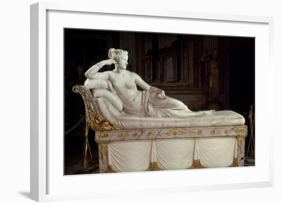 Paulina Bonaparte (1780-1825) as Venus Triumphant, circa 1805-08-Antonio Canova-Framed Giclee Print