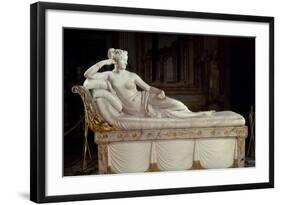 Paulina Bonaparte (1780-1825) as Venus Triumphant, circa 1805-08-Antonio Canova-Framed Giclee Print