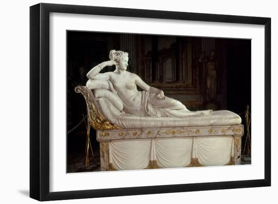Paulina Bonaparte (1780-1825) as Venus Triumphant, circa 1805-08-Antonio Canova-Framed Premium Giclee Print