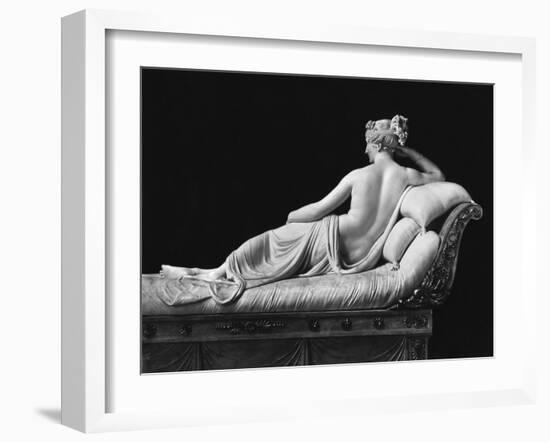 Pauline Bonaparte, Princess Borghese as Venus Triumphant, Rear View, c.1805-08-Antonio Canova-Framed Giclee Print