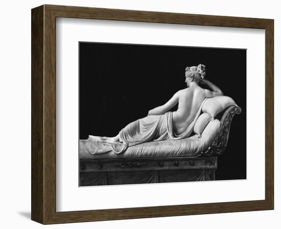 Pauline Bonaparte, Princess Borghese as Venus Triumphant, Rear View, c.1805-08-Antonio Canova-Framed Giclee Print