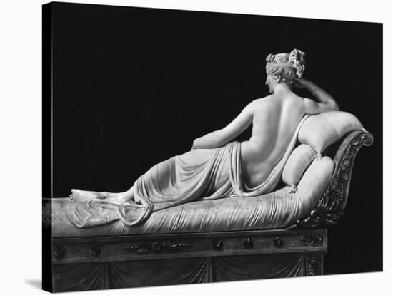 Pauline Bonaparte, Princess Borghese as Venus Triumphant, Rear View, c.1805-08-Antonio Canova-Stretched Canvas