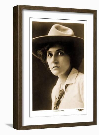 Pauline Bush, Cowgirl-null-Framed Art Print