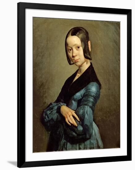 Pauline Ono (1821-44) in Blue, 1841-42-Jean-François Millet-Framed Premium Giclee Print