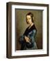 Pauline Ono (1821-44) in Blue, 1841-42-Jean-François Millet-Framed Giclee Print