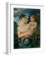 Pauline Runge with Her Two-Year-Old-Son, 1807-Philipp Otto Runge-Framed Premium Giclee Print