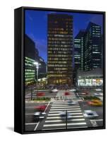 Paulista Avenue at Night, Sao Paulo.-Jon Hicks-Framed Stretched Canvas