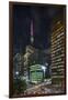 Paulista Avenue at Night, Sao Paulo.-Jon Hicks-Framed Photographic Print