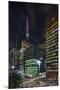 Paulista Avenue at Night, Sao Paulo.-Jon Hicks-Mounted Photographic Print