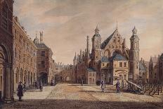 A View of the Binnenhof, The Hague watercolor-Paulus Constantin La Fargue-Giclee Print