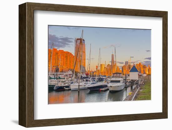 Paulus Hook, Morris Canal Basin, Liberty Landing Marina-Alan Copson-Framed Photographic Print