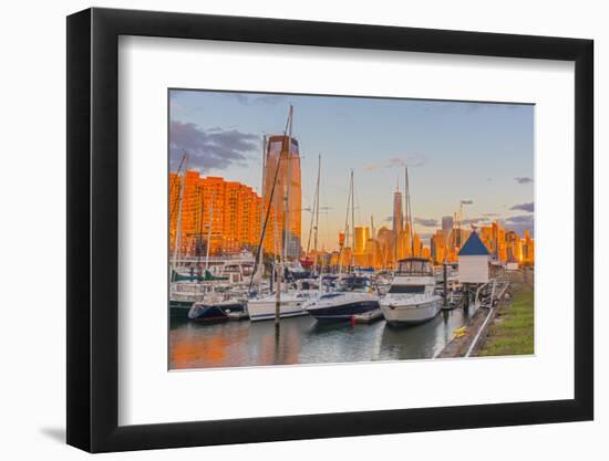 Paulus Hook, Morris Canal Basin, Liberty Landing Marina-Alan Copson-Framed Photographic Print